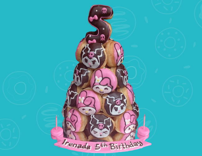 Donat Tower Kuromi Donat Tower Kuromi - Donat Lukis