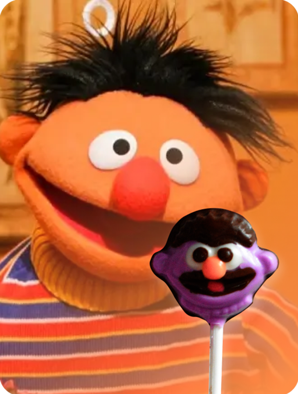 Ernie (Sesame Street) - Cokelat Donat Lukis