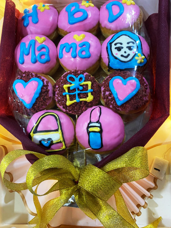 Donat Buket HBD Mama Donat Buket - Donat Lukis